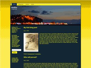 Tema notturno sul mare