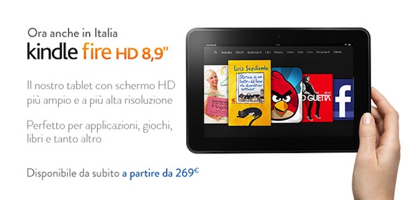 Arriva in Italia Amazon Kindle Fire HD 8,9 pollici