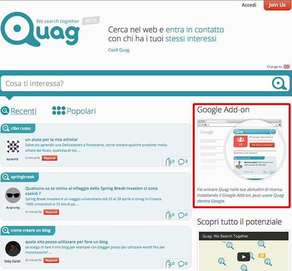 Quag Google Add-on - Geekissimo.com