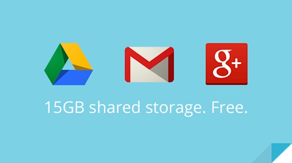 Google 15 GB di spazio di archiviazione unificato