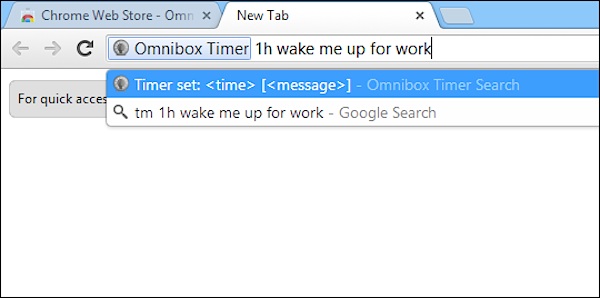 Omnibox Timer, un timer a portata di omnibar