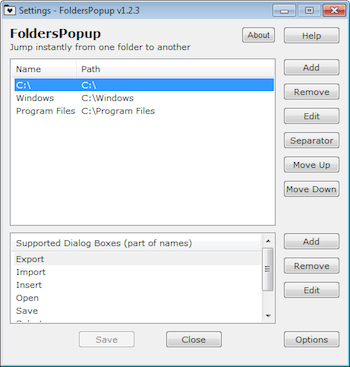 FoldersPopup, accedere rapidamente alle cartelle di Windows
