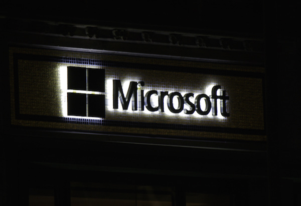 Foto che mostra il logo Microsoft