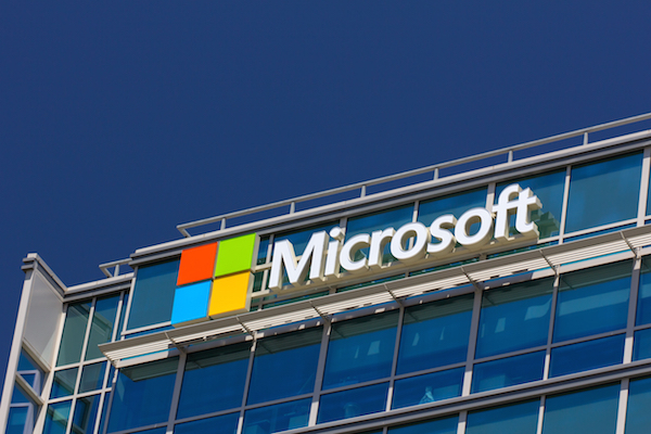 Foto che mostra il logo di Microsoft