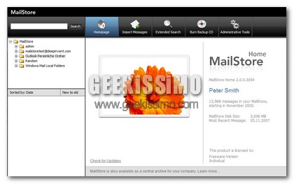 Email backup Mail Store