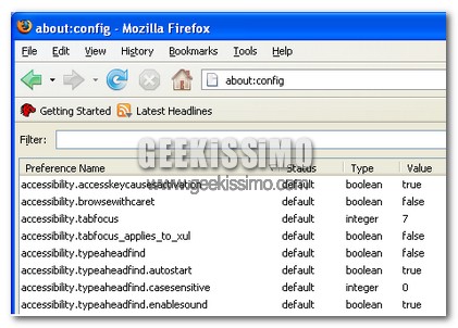 Backup preferenze firefox