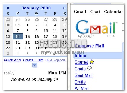 Google Calendar nella sidebar di Firefox