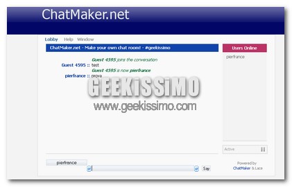 ChatMaker crea la tua chat-room