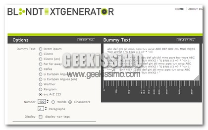 blindtextgenerator ovvero generatore casuale di testi