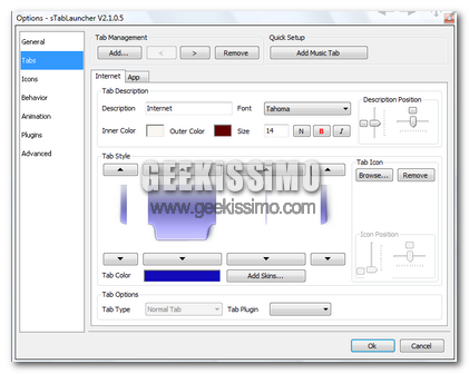 sTabLauncher: una dockbar molto personalizzabile
