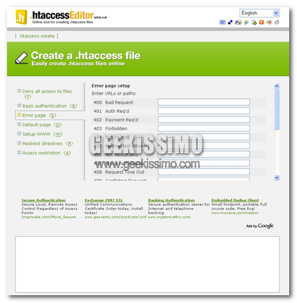 .htaccess Editor: come modificare il file .htaccess al volo