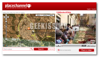 PlaceChannel ovvero cerca video di Youtube per location