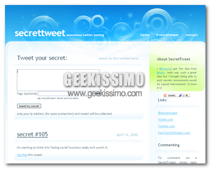 Twittare in modo anonimo i propri pensieri con SecretTweet