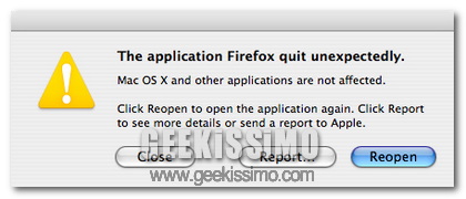 Ultimate Firefox ovvero risolvere i crash di Firefox su sistemi OS X