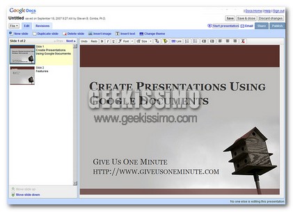 Trucchetto per visualizzare presentazioni di Google Docs