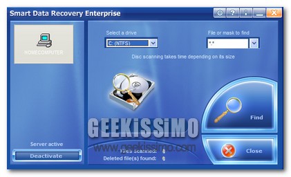 Smart Data Recovery Enterprise recuperare file cancellati da remoto