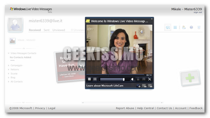 Windows Live Video Messenges