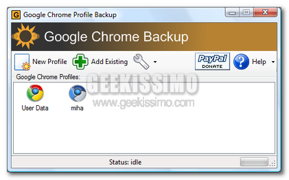 Google Chrome Backup