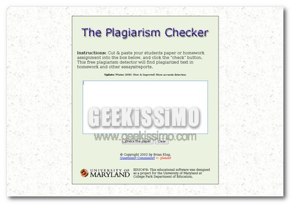 The Plagiarism Checker