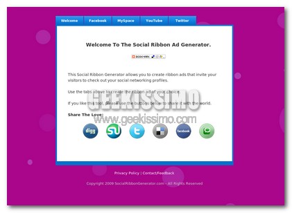 Social Ribbon Generator