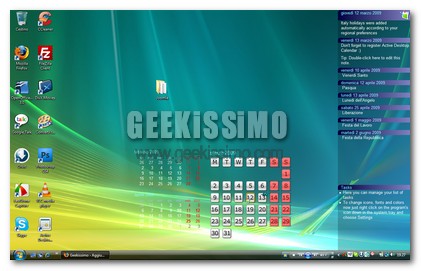 Active Desktop Calendar