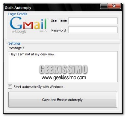 gtalk autoreply