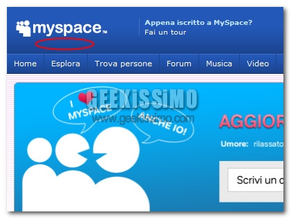 Cambia il logo di MySpace, non più un posto per amici