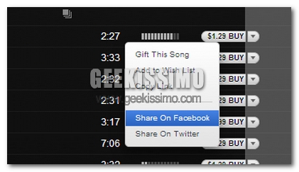 Share on Facebook - iTunhes 9