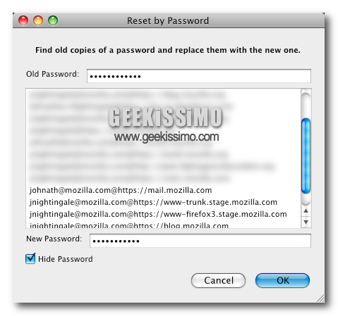 Mass Password Reset