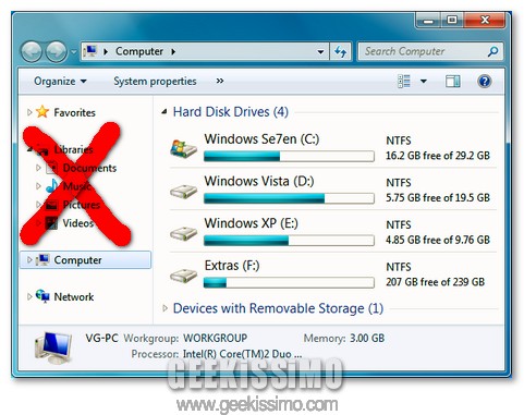 windows 7 librerie