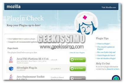 Mozilla Plugin Check