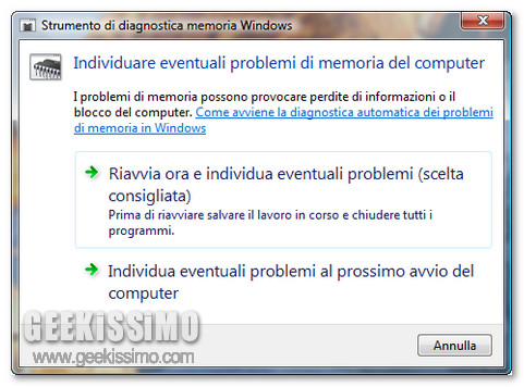 diagnostica memoria