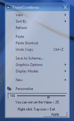 preferenze menu contestuale