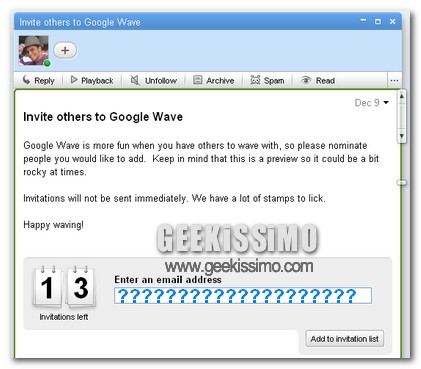 13 Inviti Google Wave