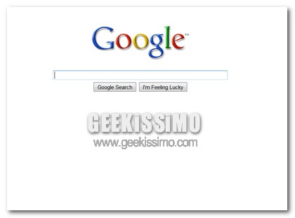 L'home page minimalista di Google