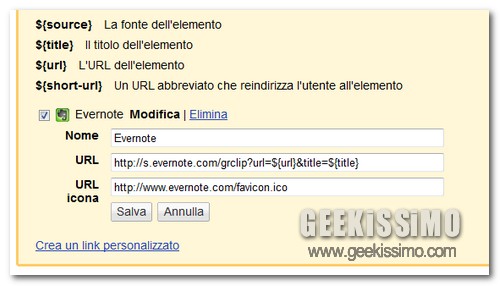 Evernote in Google Reader