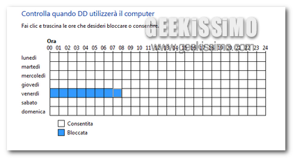 Controllo genitori in Windows 7