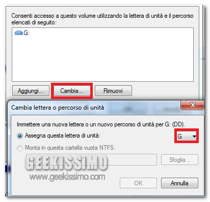 Visualizzare disco rigido nascosto in Windows 7