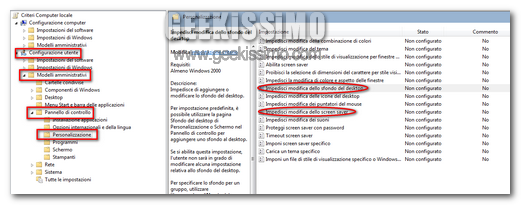 Criteri di gruppo locali