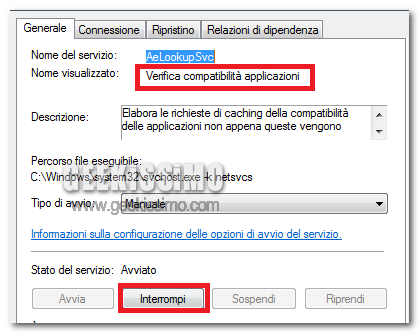 Disattivare assistente compatibilità