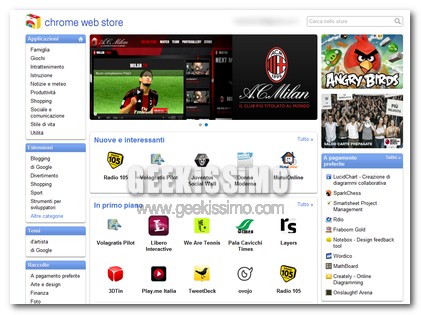 Chrome Web Store italiano