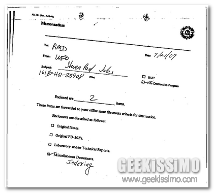 Steve Jobs dossier FBI