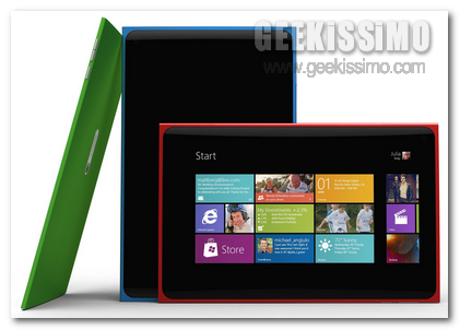 Tablet Nokia con Windows 8