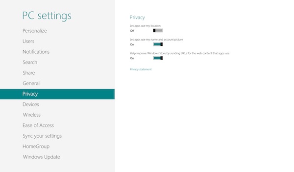 Windows 8 geolocalizzazione
