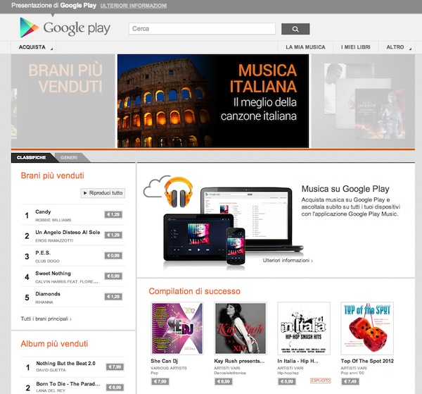 Google Play Music Italia