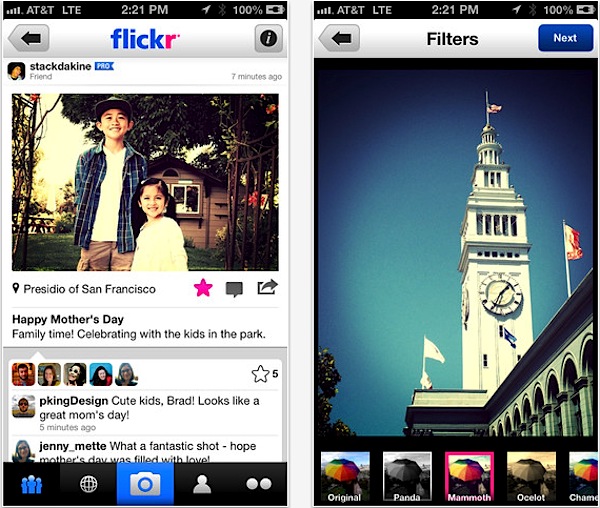 Flickr app iOS aggiornamento