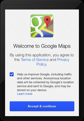 Google Maps iOS privacy utenti europa