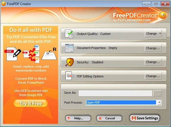 Creare pdf