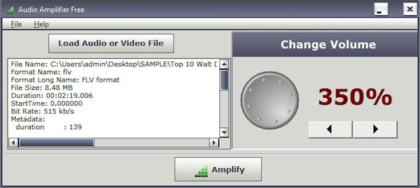 Regolare livello volume file audio video