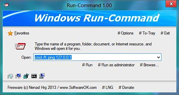 Alternativa Esegui Windows